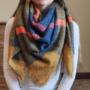 Plaid Blanket Scarf